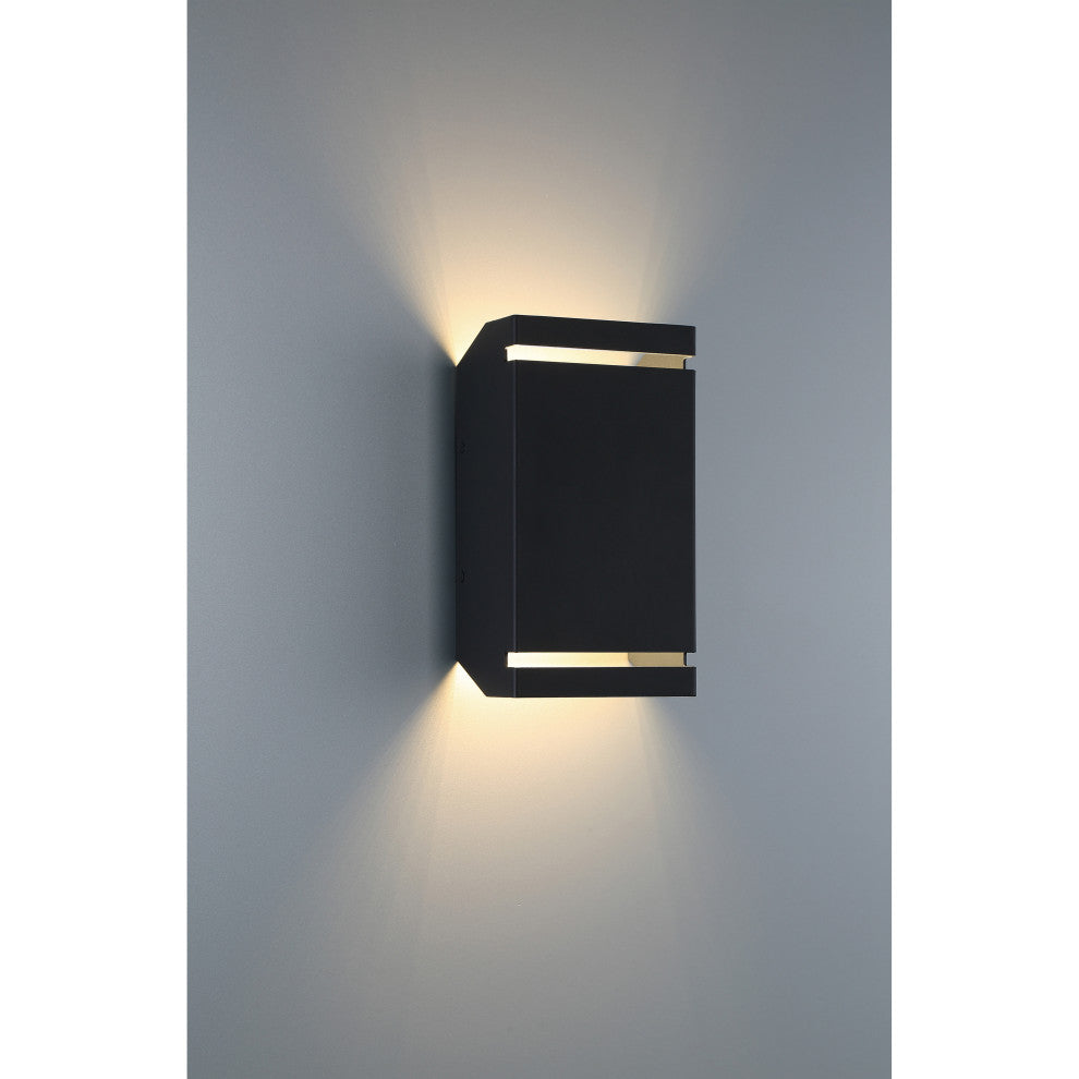La Vida Bi-Directional Tall Outdoor LED Wall Mount, Black