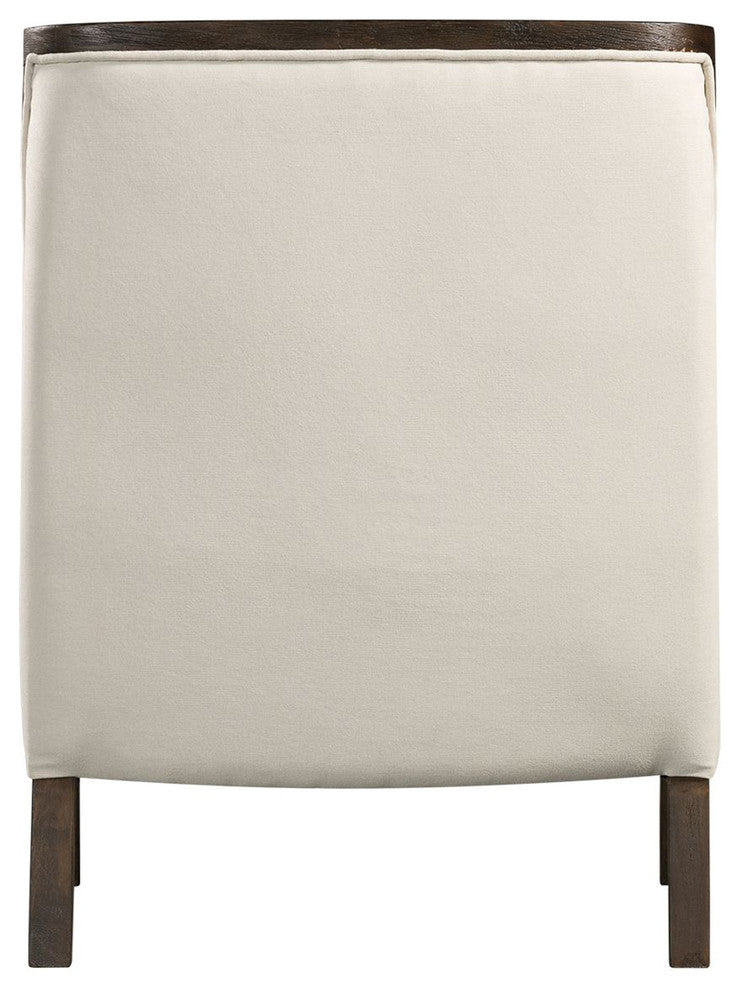 Dayna Accent Chair With Brown Frame, Natural