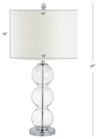 Bella 27" Glass Triple-Sphere Table Lamp, Set of 2