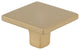 Topex Small Square Knob, Matte Brass, 35mmx35mm