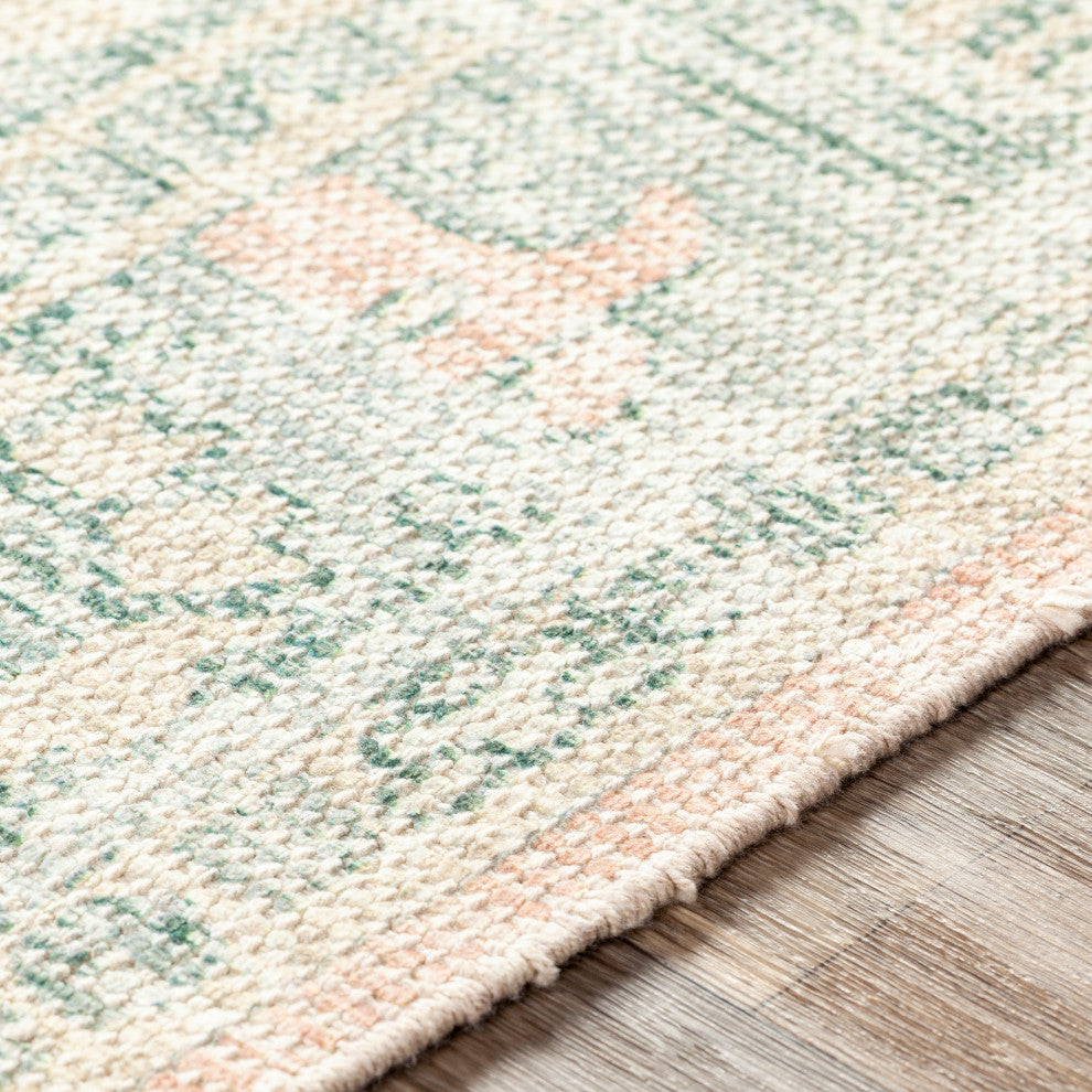 Surya Zainab ZAI-2313 6'x9' Rug, Sage/Dark Green/Lime/Camel/Khaki/White