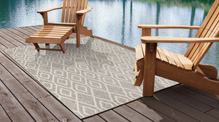 Indoor/Outdoor Destiny 3'x5' Rectangle Ash Gray Area Rug