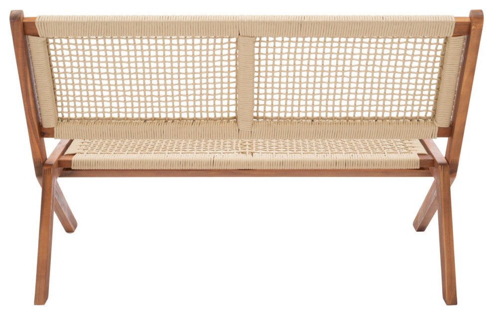 Safavieh Kobina Outdoor Bench Natural/Natural Rope
