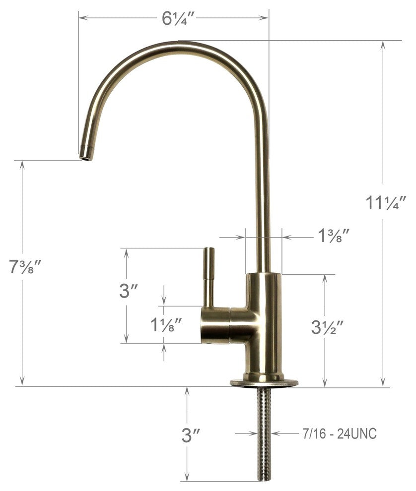 Ronaqua Water Filter Purifier Faucet European Style (Brushed Nickel)