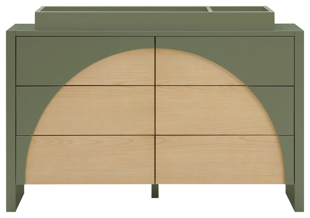 Moab 6-Drawer Assembled Dresser, Olive / Ash