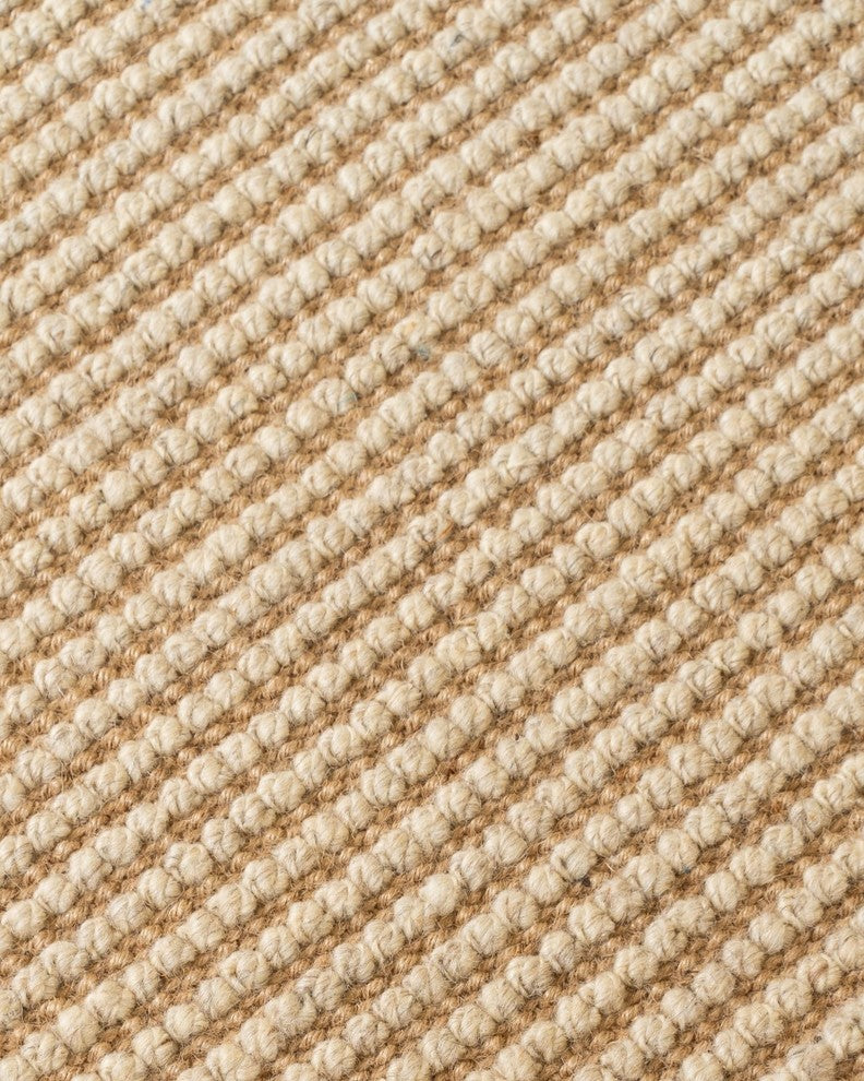 Natural Area Rugs 100% Natural Fiber Wisdom Beige Jute Wool Rug, 8' X 10'