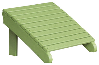 Poly Deluxe Adirondack Footrest, Lime Green