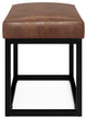 Reynolds Small Bench, Distressed Saddle Brown