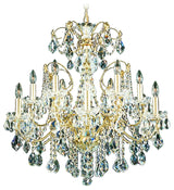 Century 12 Light Chandelier Silver Clear Heritage Crystal