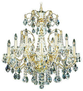 Century 12 Light Chandelier Silver Clear Heritage Crystal