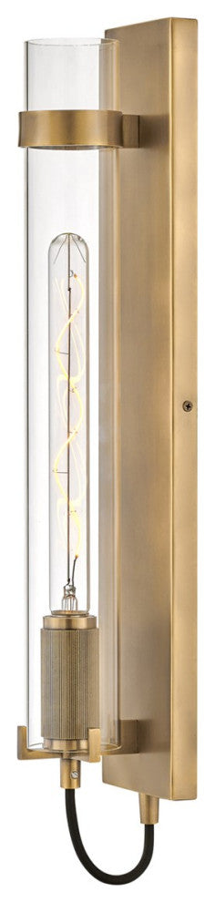 Hinkley Ryden 1-Light Tall Wall Sconce 37852HB-LL, Heritage Brass