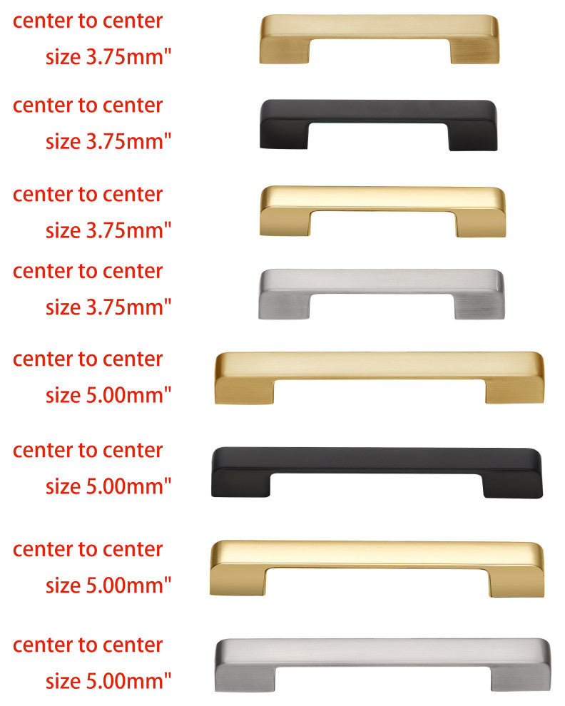 Utopia Alley Zinc Cabinet Pull, 3.75"/5.0" Center to Center, Matt Black, 3.75", 1 Pack