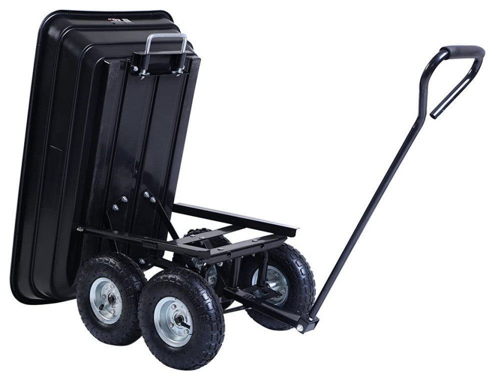 Garden Dump Cart Dumper Wagon Carrier Wheel Barrow