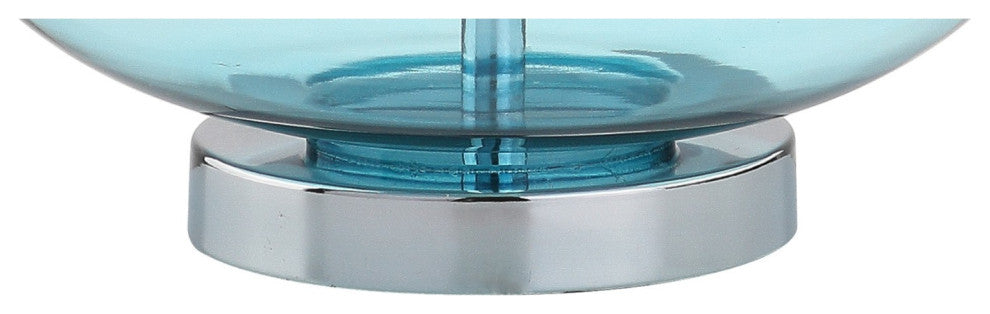 Cecile 25.5" Glass Teardrop Table Lamp, Set of 2