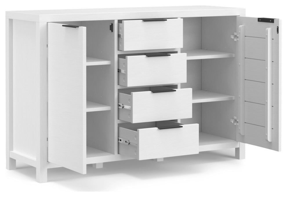 Hollander Solid WOOD Sideboard Buffet, White