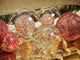 4-Piece Double Glass Sequin Ball Ornament Set, 4.75"