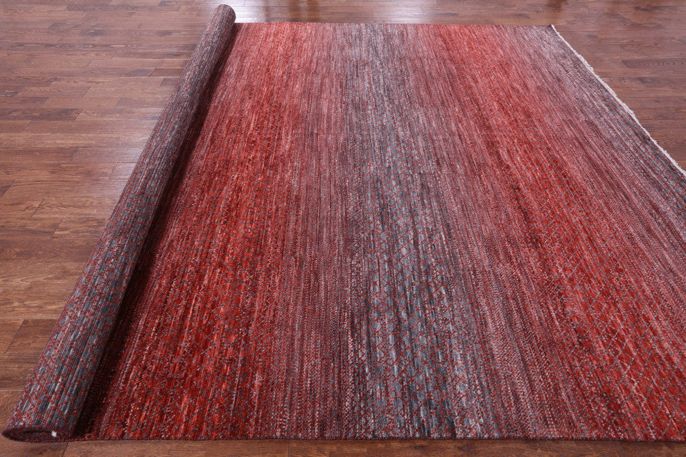 10' 1" X 14' 1" Savannah Grass Hand Knotted Wool Rug - Q13179