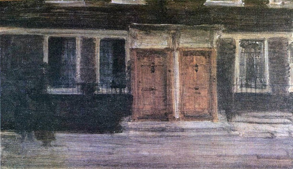 James McNeill Whistler Chelsea Houses, 18"x27" Gallery Wrapped Canvas Print