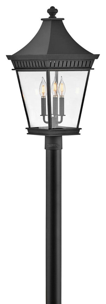 Hinkley Chapel Hill Large Post Top Or Pier Mount Lantern, Museum Black