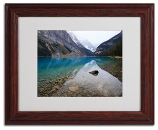 'Lake Louise' Matted Framed Canvas Art by Pierre Leclerc