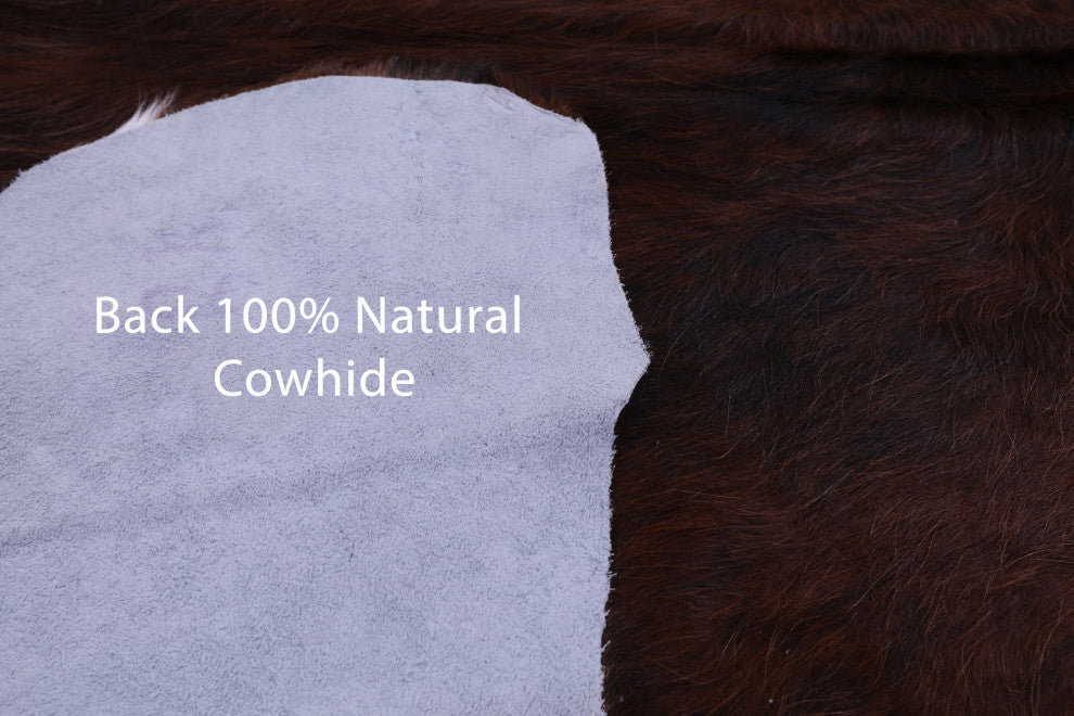 Organic Natural Hair-On Cowhide Area Rug 6' 11" X 6' 5" C1697