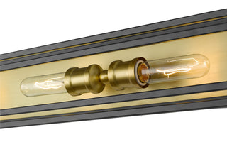 Z-Lite 454-4V Titania 4 Light 5"W Vanity Strip - Black / Brushed Nickel