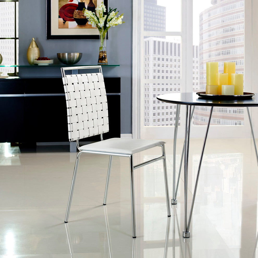 Modern Contemporary Kitchen Dining Chair White