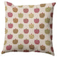 20"x20" Apple Pattern Decorative Throw Pillow, Dusty Rose