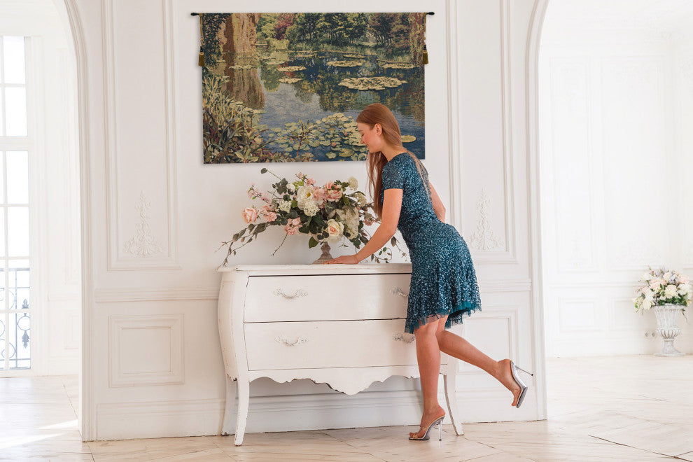 Lake Giverny Without Border Belgian Wall Tapestry