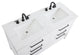 Home Living 54" Double Bathroom Vanity, White