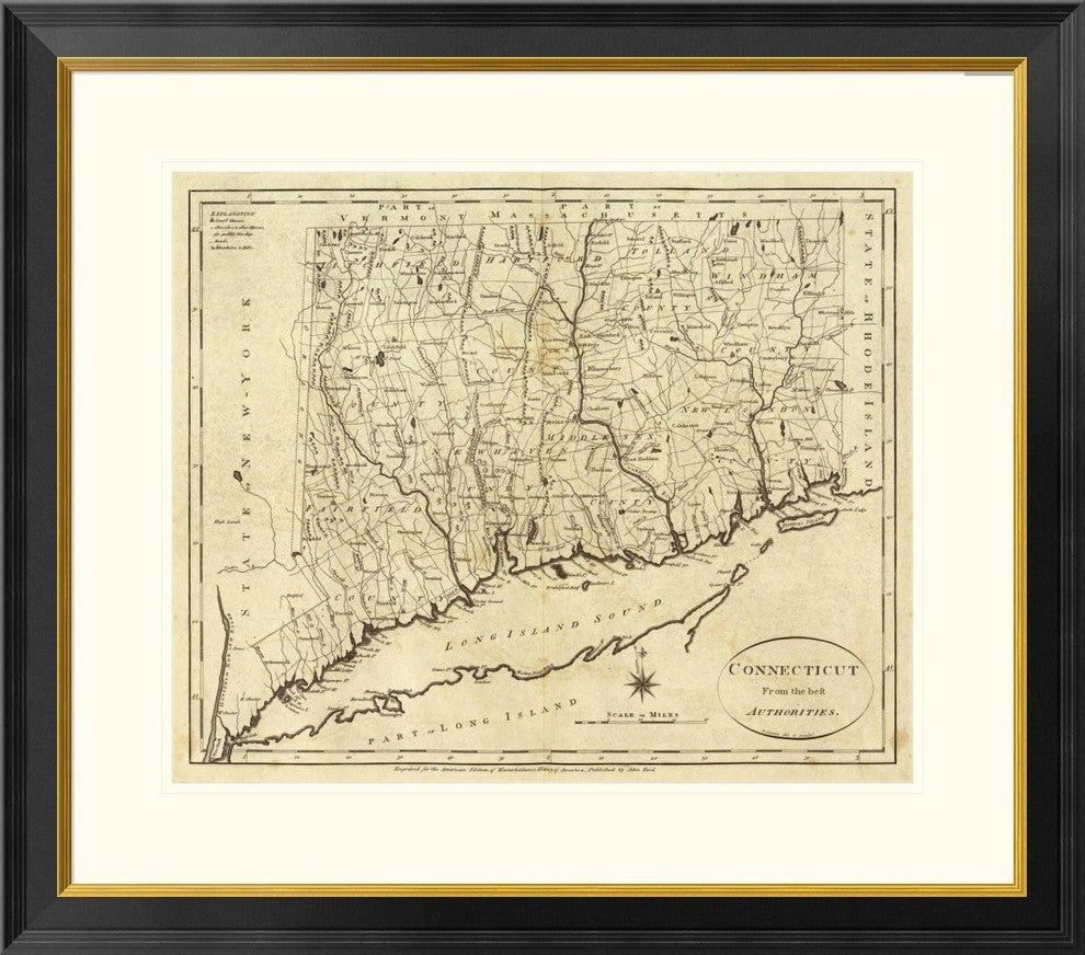 "Connecticut, 1796" Framed Digital Print by John Reid, 32x28"