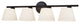 Envoy 4-Light Bath Bar FSN-8074-OPAL-MBLK, Matte Black