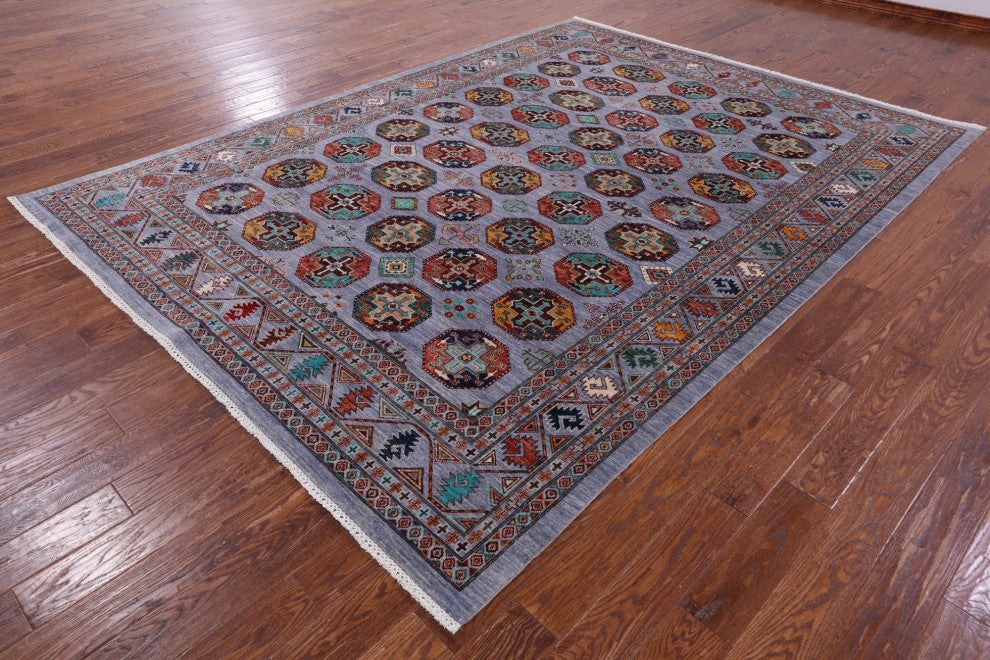 Handmade Bokhara Wool Rug 8' 1" X 11' 0" - Q12777