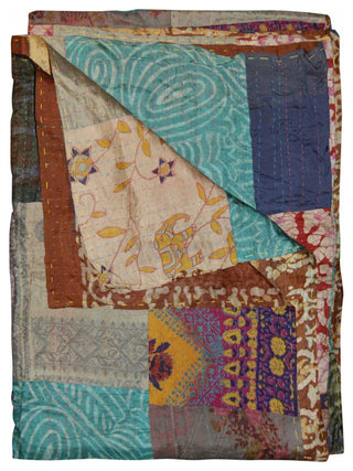 HomeRoots 50" x 70" Silk Multicolor Throws