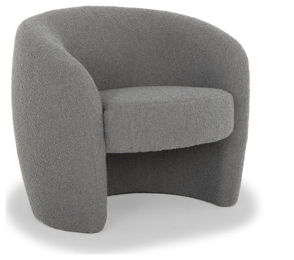 Metro Blythe Accent Chair, Boucle Charcoal Upholstery