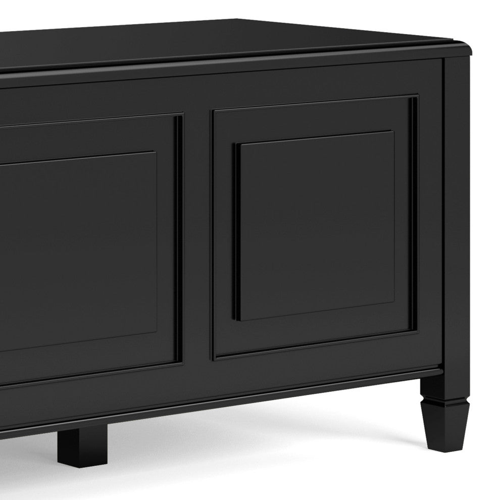 Connaught Solid Wood Storage Bench Trunk, Black
