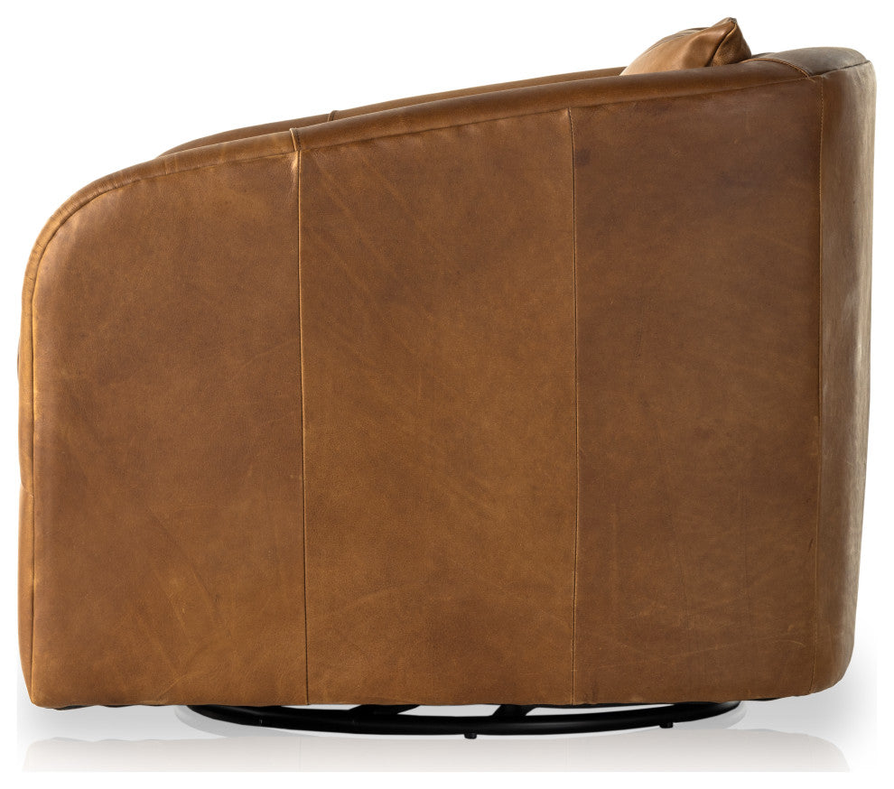Topanga Swivel Chair-Antique Sienna