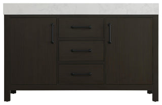 Home Living 54" Double Bathroom Vanity, Mocha Brown