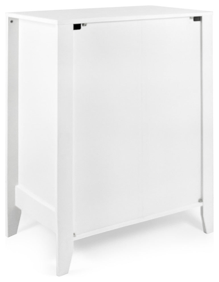 Cleary Contemporary Faux Wood 4 Drawer Dresser, White