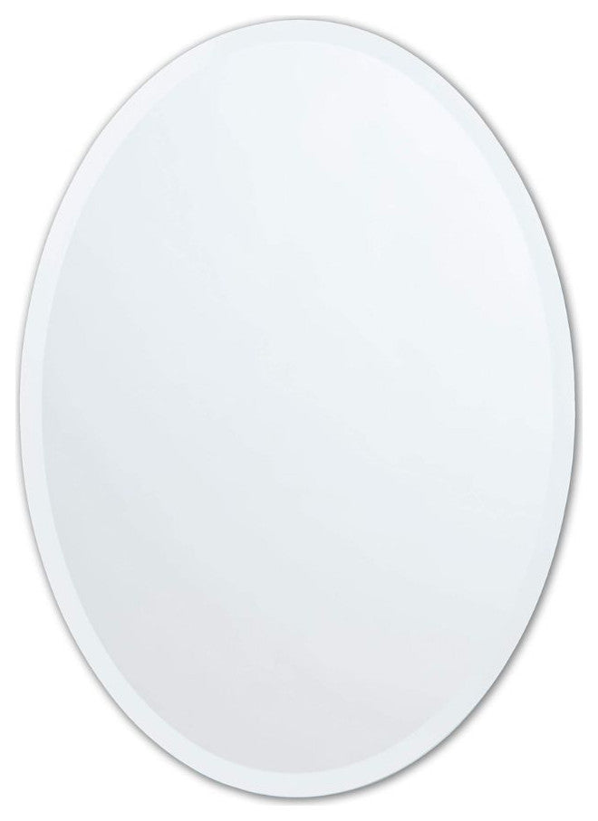 Vera Modern 20"Wx28"H Oval Frameless Mirror