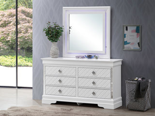Verona 6-Drawer Dresser, White