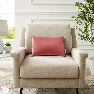 Accentuate 18" Lumbar Performance Velvet Throw Pillow EEI-4704-BLO-NAV