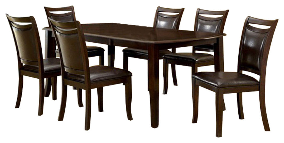 Benzara BM131112 Woodside Contemporary Dining Table, Expresso Finish