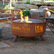 Customizable NCAA Logo Fire Pit, Rust Patina, Idaho State