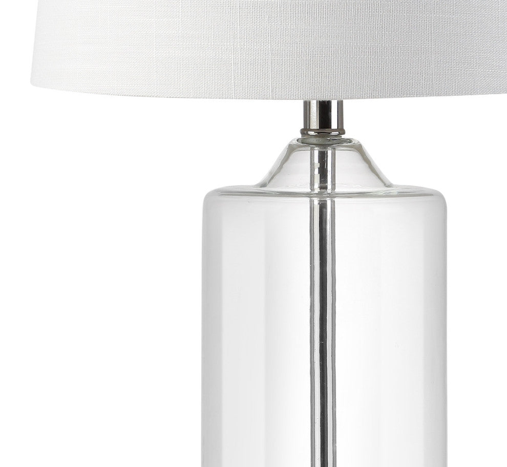 Walsh 25" Glass Table Lamp, Chrome
