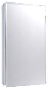 Euroline Medicine Cabinet, 18"x36", Beveled Edge, Partially Recessed