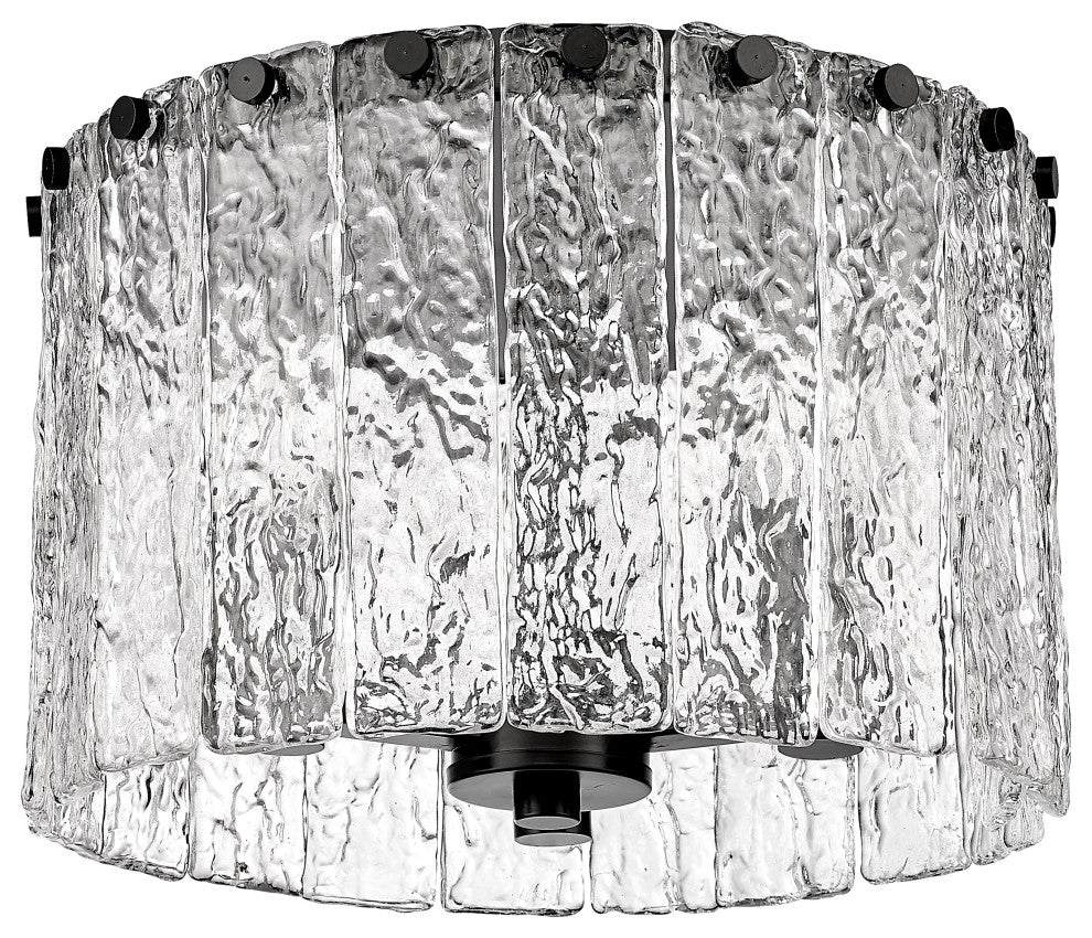 Zlite 1943F12-MB 3-Light Flush Mount, Clear