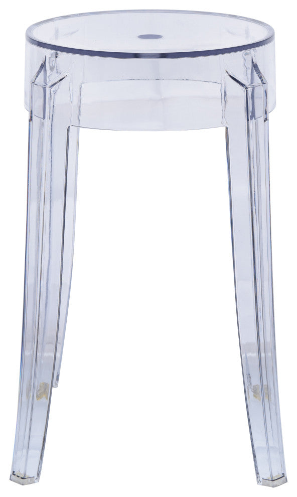 LeisureMod Averill Modern Plastic Dining Stool for Dining Room, Single