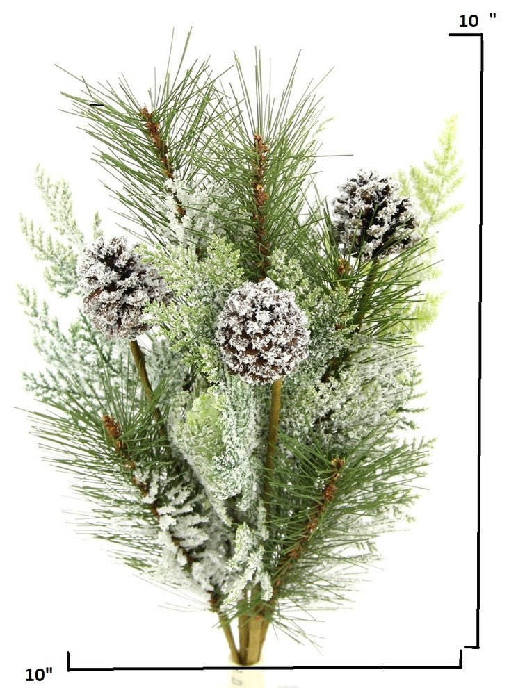 Winter Frost Pinecone Seasonal Mixed Spray