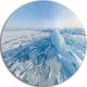 Ice Hummocks In Lake Baikal Siberia, Landscape Round Wall Art, 23"
